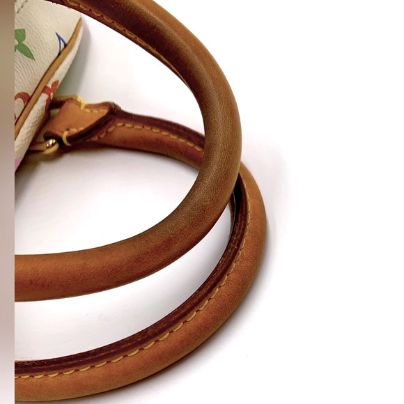 Louis Vuitton Trouville Murakami Multicolor White Monogram LV Handbag Auth - Picture 10 of 16